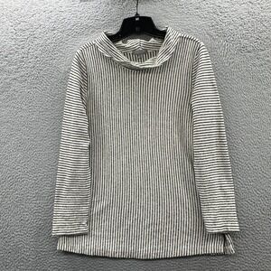 HABITAT Sweater Womens Small Top Striped Long Sleeve White